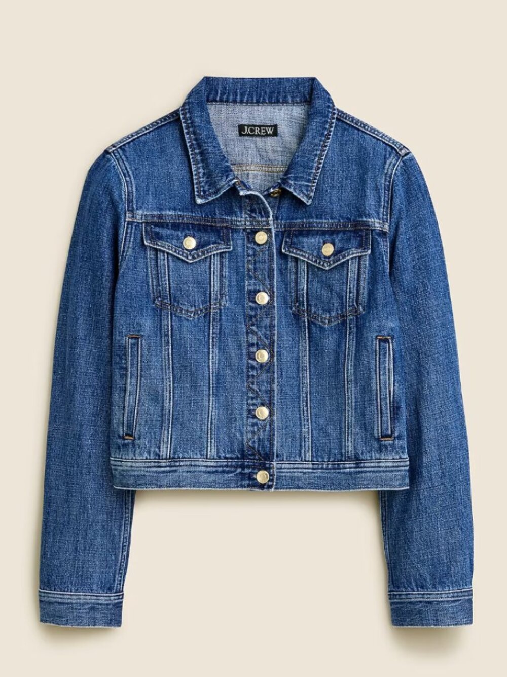 J. Crew "new classic denim jacket" in Alicia wash - size L